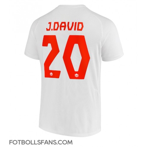 Kanada Jonathan David #20 Replika Bortatröja VM 2022 Kortärmad